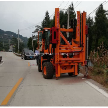 Highway Guardrail Post Driver